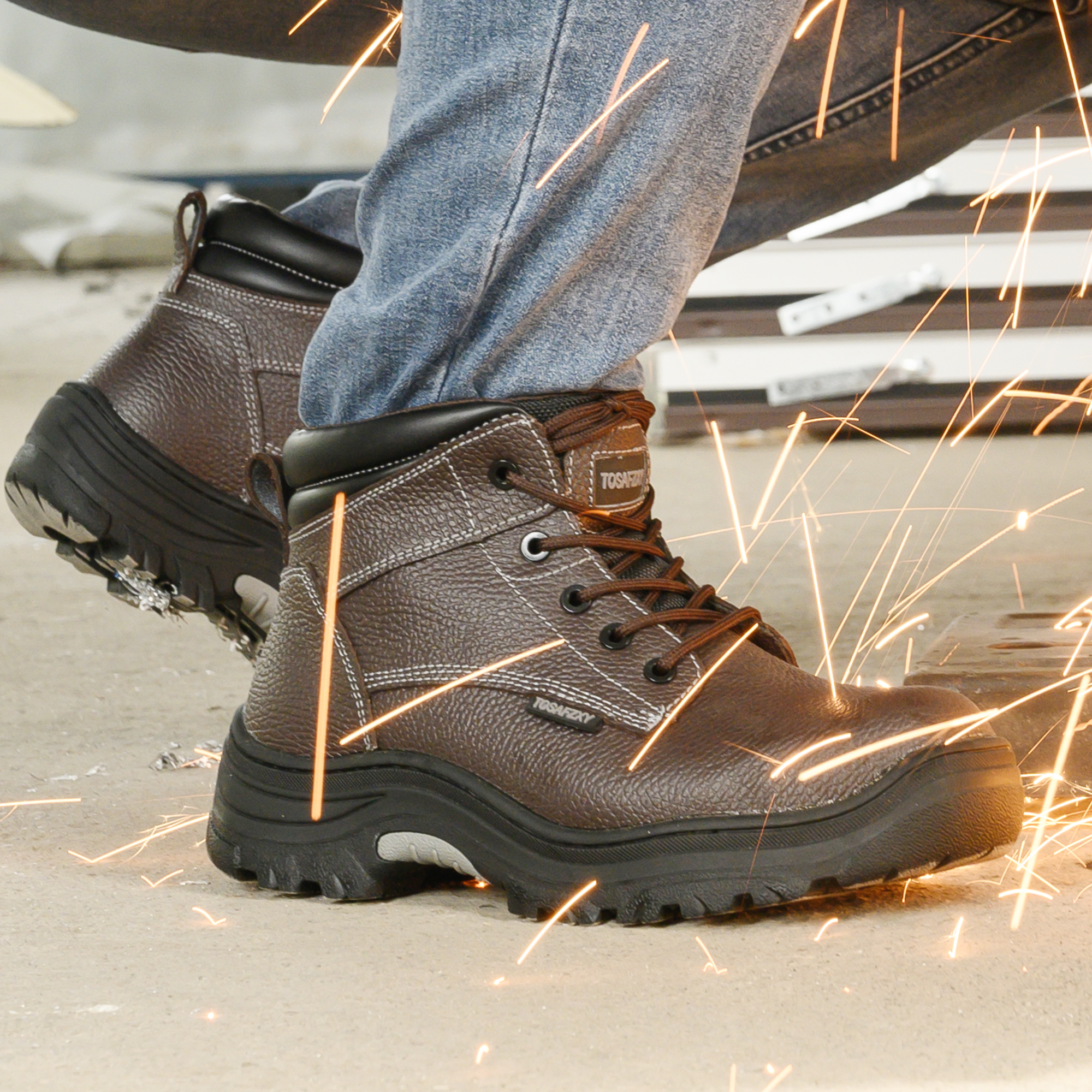 GENUINE LEATHER SAFETY SHOES